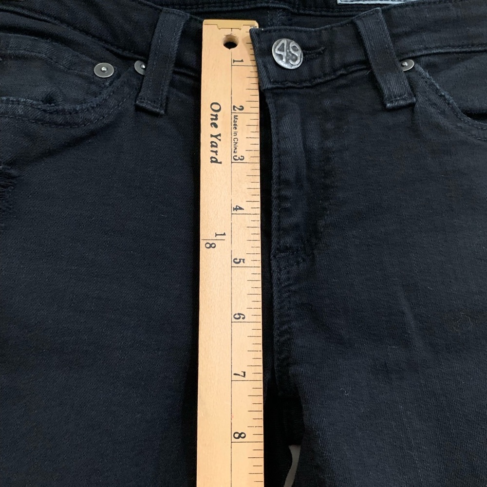 AG Adriano Goldschmied Jeans Women's 25 Black Ankle Distressed Super Skinny - Picture 8 of 16